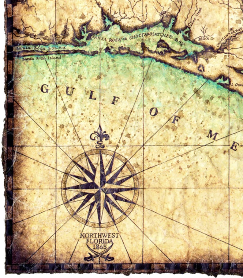 Florida 39 s Emerald Coast Map Artwork - Il 794xN.624986764 6th0 