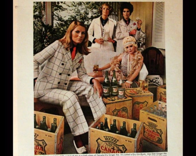 1968 Canada Dry Ad Wall Art Home Decor Club Soda Quinine Water Ginger Ale Soda Pop Retro Vintage