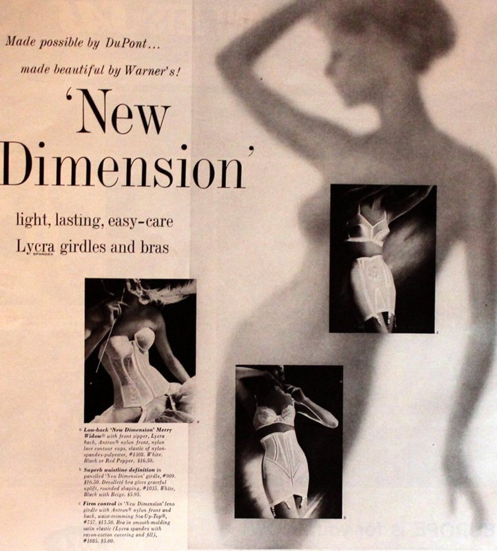 Warners Girdle & Bra Ad Shapewear 1960 Retro Vintage Etsy