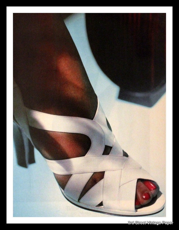 white strappy shoes