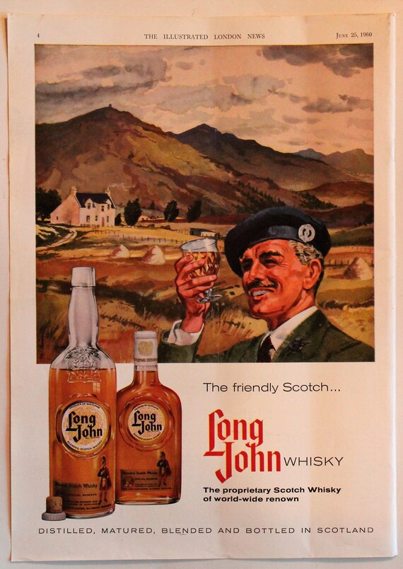 Long John Whisky Vintage Alcohol poster reproduction.