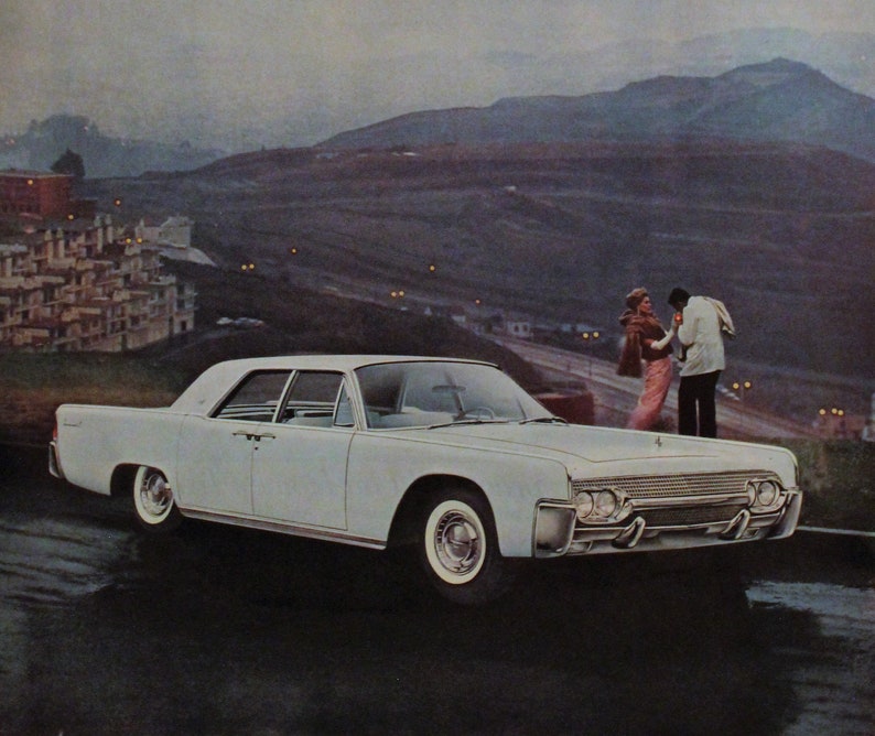 1961 Lincoln Continental Ad W Suicide Doors Wall Art Home Etsy