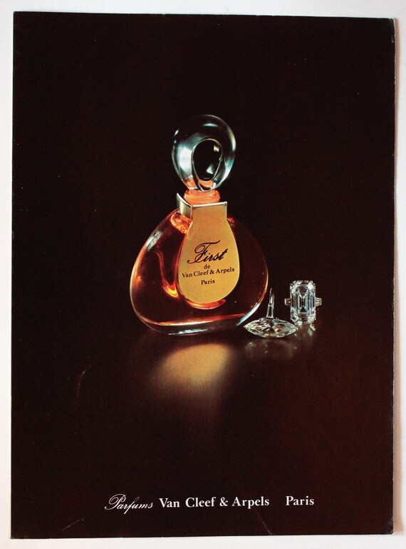 Grote waanidee kever punch 1978 First by Van Cleef & Arpels Perfume Ad Wall Art Home | Etsy Hong Kong