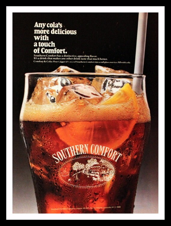 1988 Southern Comfort Whiskey Ad Whisky Wall Art Home Etsy