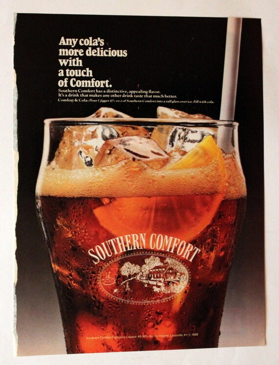1988 Southern Comfort Whiskey Ad Whisky Wall Art Home Etsy