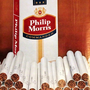 Philip Morris Commander Cigarette Ad - Retro Vintage Tobacco Advertising -  Tobacciana - 1960s