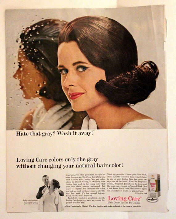 1965 Clairol Loving Care Hair Dye Ad Wall Art Bed Bath Etsy