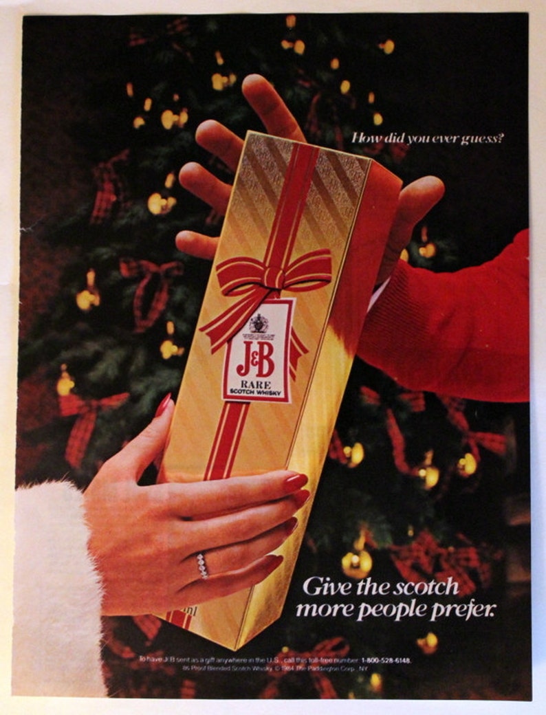 1984 J&B Scotch Whiskey Ad for Christmas Whisky Wall Art ...