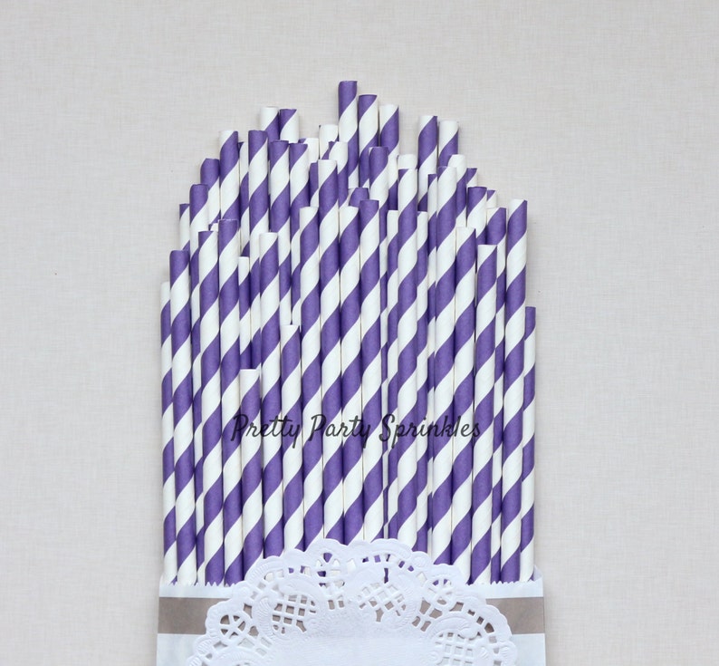 Purple Straws Little Mermaid 1st Birthday Decor Garden Tea Etsy