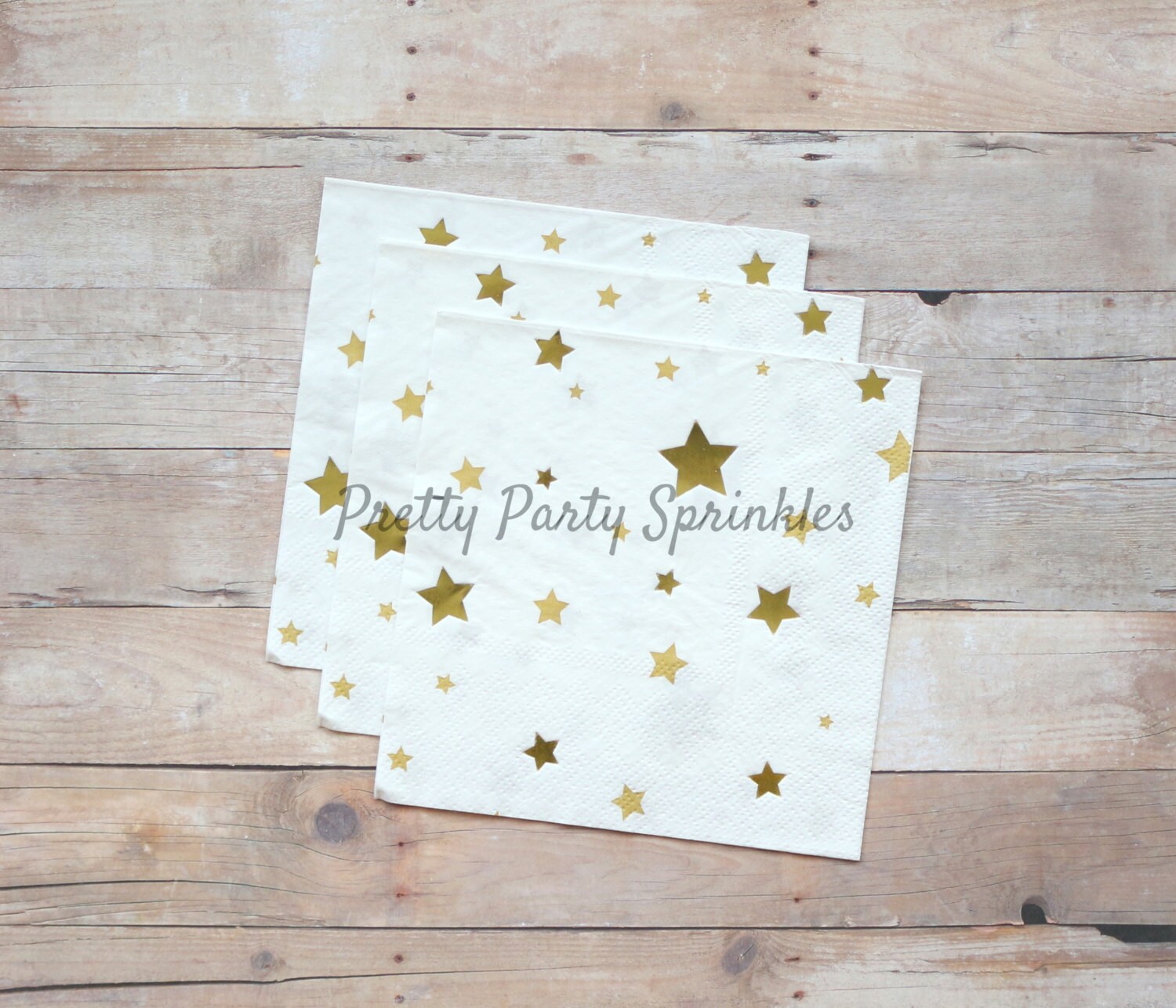 Gold Star Napkins Twinkle Twinkle Little Star First Birthday Etsy