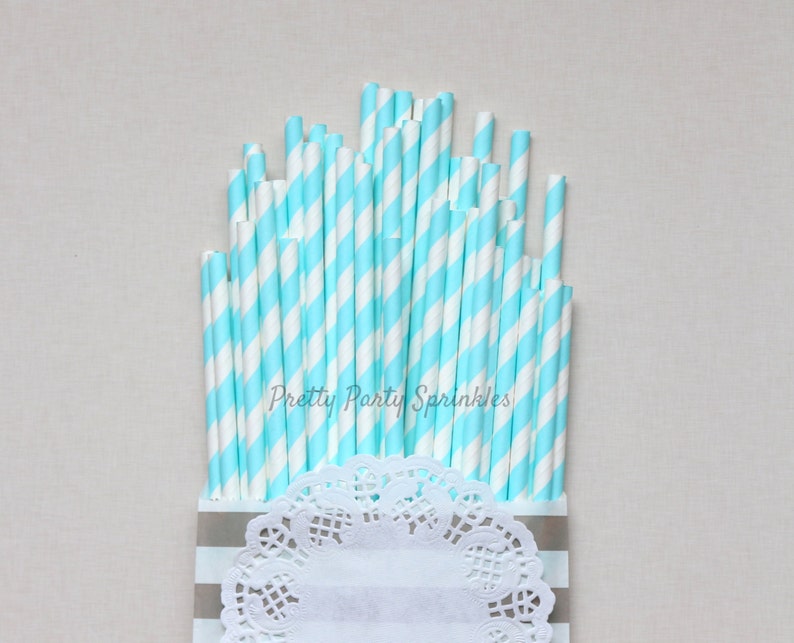 Summer Party Light Blue Disney Princess Party,Bubble Gum Baby Shower Gold Foil Striped Straws First Birthday Light Pink Gender Reveal