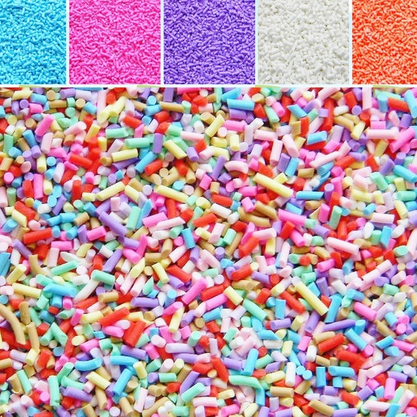 CHOOSE COLOR Short Fake Sprinkles Kawaii Polymer Clay Faux Miniature Decorations Diy Slime Phone Case Decoden 18 Different Colors