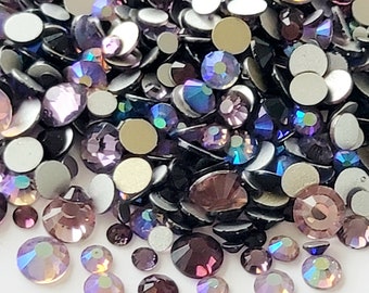 Luxury Bling Mix #3 Flatback Glass Rhinestones Assorted Colors & Sizes Nonhotfix Bling Faceted ss6 ss12 ss16 ss20 ss30 LBM3