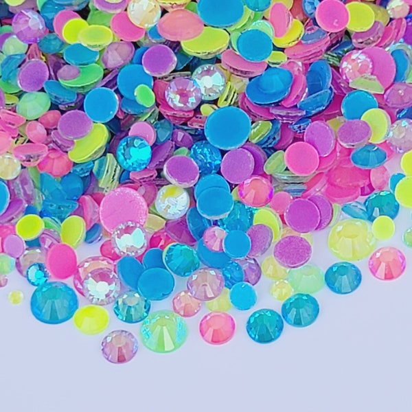 Luxus Bling Mix #26 Flatback Glas Strasssteine Verschiedene Farben & Größen ss6 ss12 ss16 ss20 ss30 LBM26