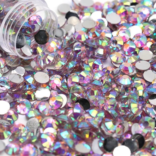 OPRUIMING Lichtroze AB RESIN Ab Flatback Steentjes Kies kleur Maat 2mm 3mm 4mm 5mm 6mm Bling Versieringen NonHotfix