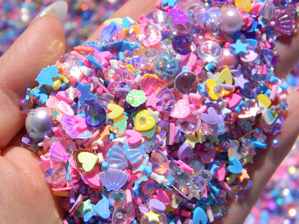 Sparkling Shells SPARKLY SPRINKLE Mix #127 SEA Shells Mermaid Fake Sprinkles Glitter ...