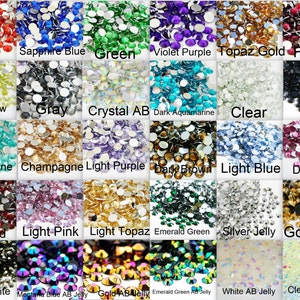 CHOOSE COLOR 1000 2mm Flatback Resin Rhinestones ss6 Faceted Round Bling High Quality Embellishments DIY Deco Bling Kit Nail Art Jewels