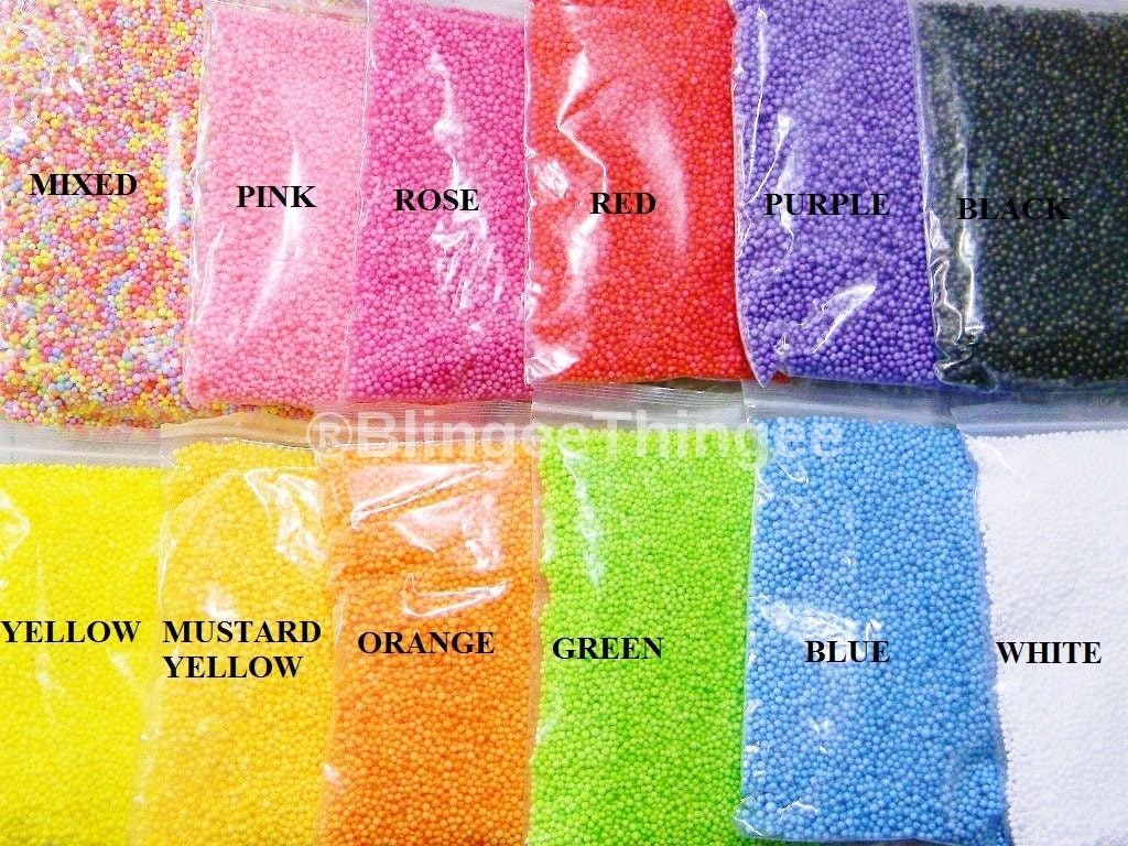 Sale 10,000 Mini Styrofoam Balls 2mm 3mm 4mm Polystyrene Filler Foam Ball Beads You Choose Color DIY Slime Floam Arts and Crafts Supplies