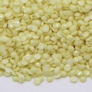 OPAQUE Light Yellow Flatback Jelly Resin Rhinestones with No Ab Coating Choose Size 2mm 3mm 4mm 5mm or 6mm Bling Embellishments Nonhotfix