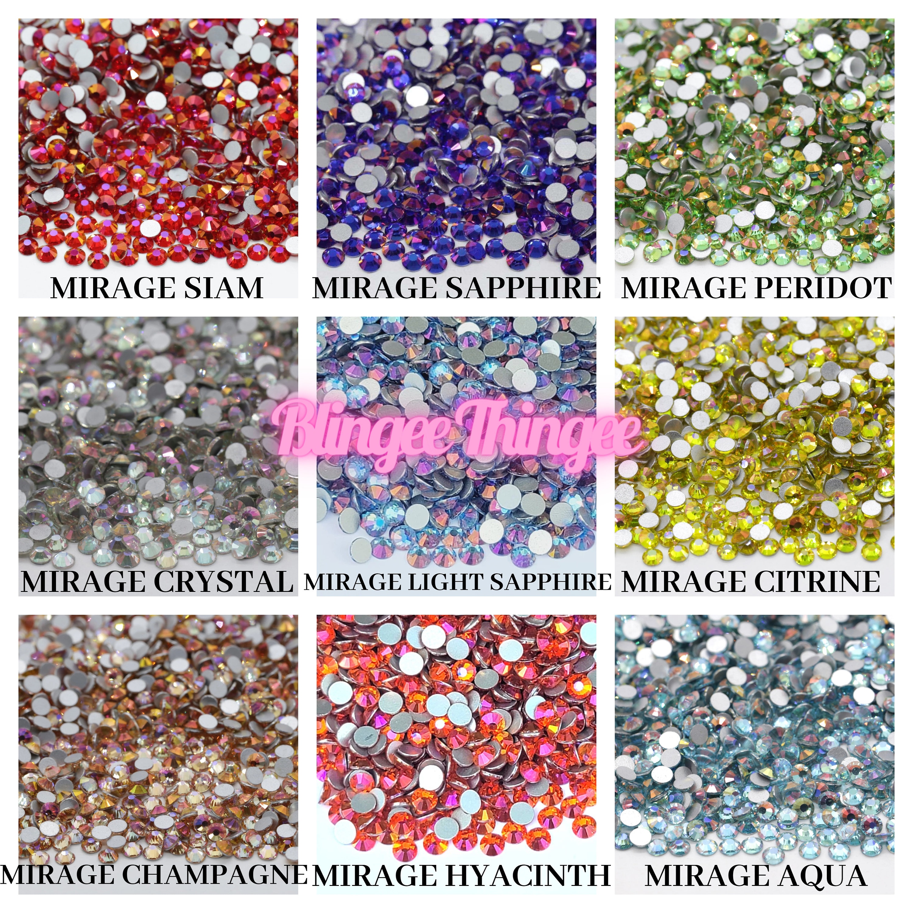 MIRAGE Color Shifting High Quality Glass Flatback Nonhotfix Loose ...