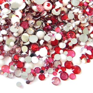 1500 Valentines Mixed Sizes Colors Flatback Resin Rhinestones Mix Mixes 3mm 4mm 5mm 6MM DIY Deco Bling Kit Embellishments VDAY5