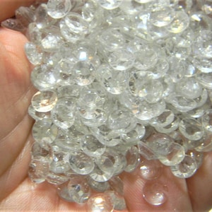 TRANSLUCENT CLEAR JELLY 1000 5mm/4mm/3mm or 2mm or 200 6mm Flatback Resin High Quality Rhinestones 14 Facets Bling