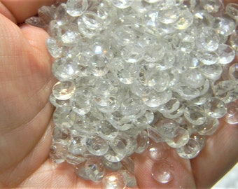 TRANSLUCENT CLEAR JELLY 1000 5mm/4mm/3mm or 2mm or 200 6mm Flatback Resin High Quality Rhinestones 14 Facets Bling