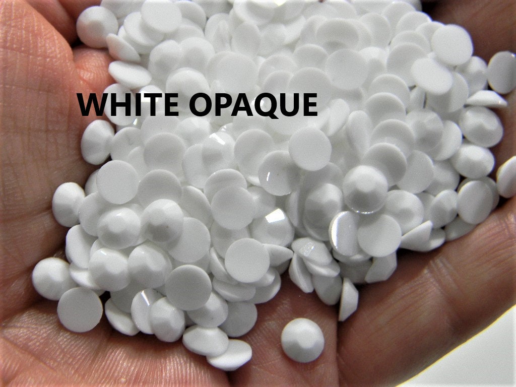 3000 Strass En Résine 5mm - Dos Plat, Blanc - Pour DIY, Décoration Textile, Chaussures, Accessoires