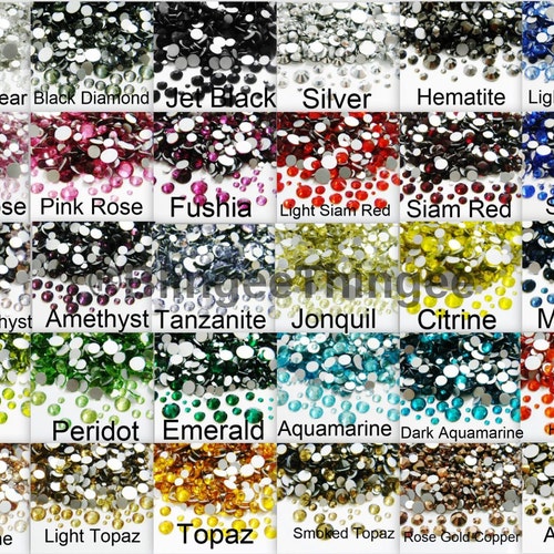 thumbnail image 2 of Jet Hematite 2mm Flatback Rhinestones – 144 Pieces, I Heart Crystals Austrian Crystal 2058 2 of 3