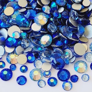 Luxury Bling Mix #2 Flatback Glass Rhinestones Assorted Colors & Sizes Nonhotfix Bling Faceted ss6 ss12 ss16 ss20 ss30 LBM2