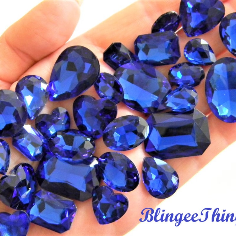 Blue Gemstone Glue On - Etsy