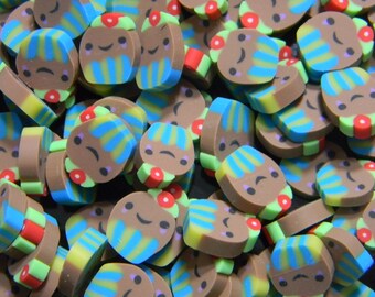 SMILEY BIG  Cupcake Fake Sprinkles Fimo Clay Slices Polymer Clay Diy Slime Filler Kawaii Decoden Faux Topping