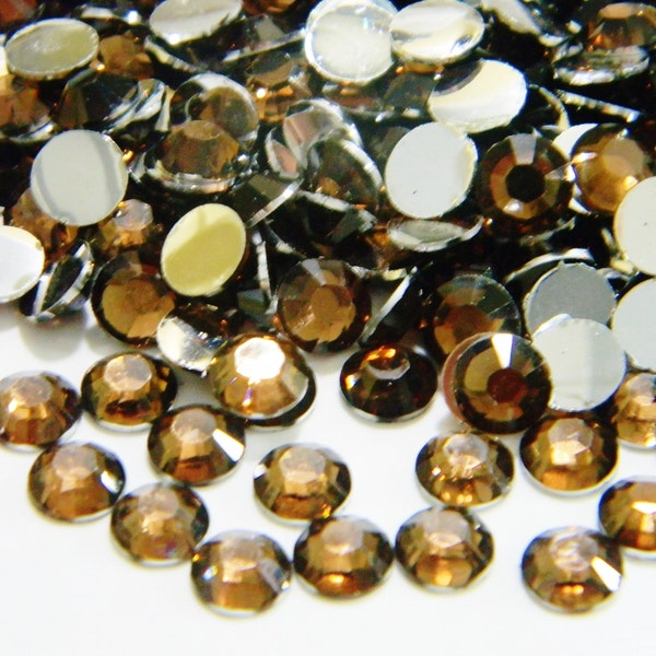 DARK BROWN 1000 Choose Size 2mm/3mm/4mm/5mm Flatback Resin Rhinestones or 200 6mm Faceted Bling ss6/12/16/20/30 High Quality or Nail Art