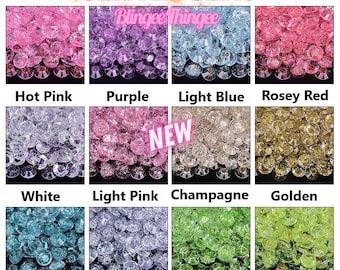 GLITTER GEMS Choose Color Flatback Transparent Resin Rhinestones with Glitter 1000 3mm 4mm 5mm or 200 6mm Faceted Bling  Starry Sky Series