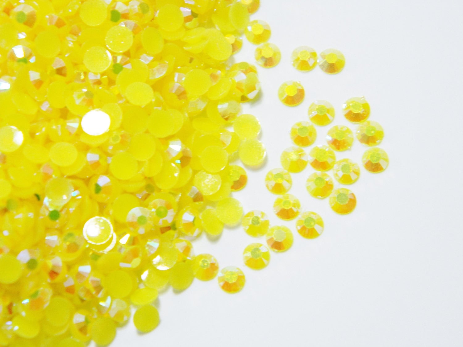 YELLOW AB 1000 pc Jelly 3mm 4mm 5mm or 200 6mm Flatback Resin Candy C…
