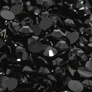 1000 5mm Black Resin Flatback Rhinestones ss20 or 200 6mm 14 Facets High Quality Bling DIY Deco Crafts