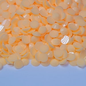 MACAROON OPAQUE CREAMSICLE Flatback Jelly Resin Rhinestones with No Ab Coating Choose Size  3mm 4mm 5mm