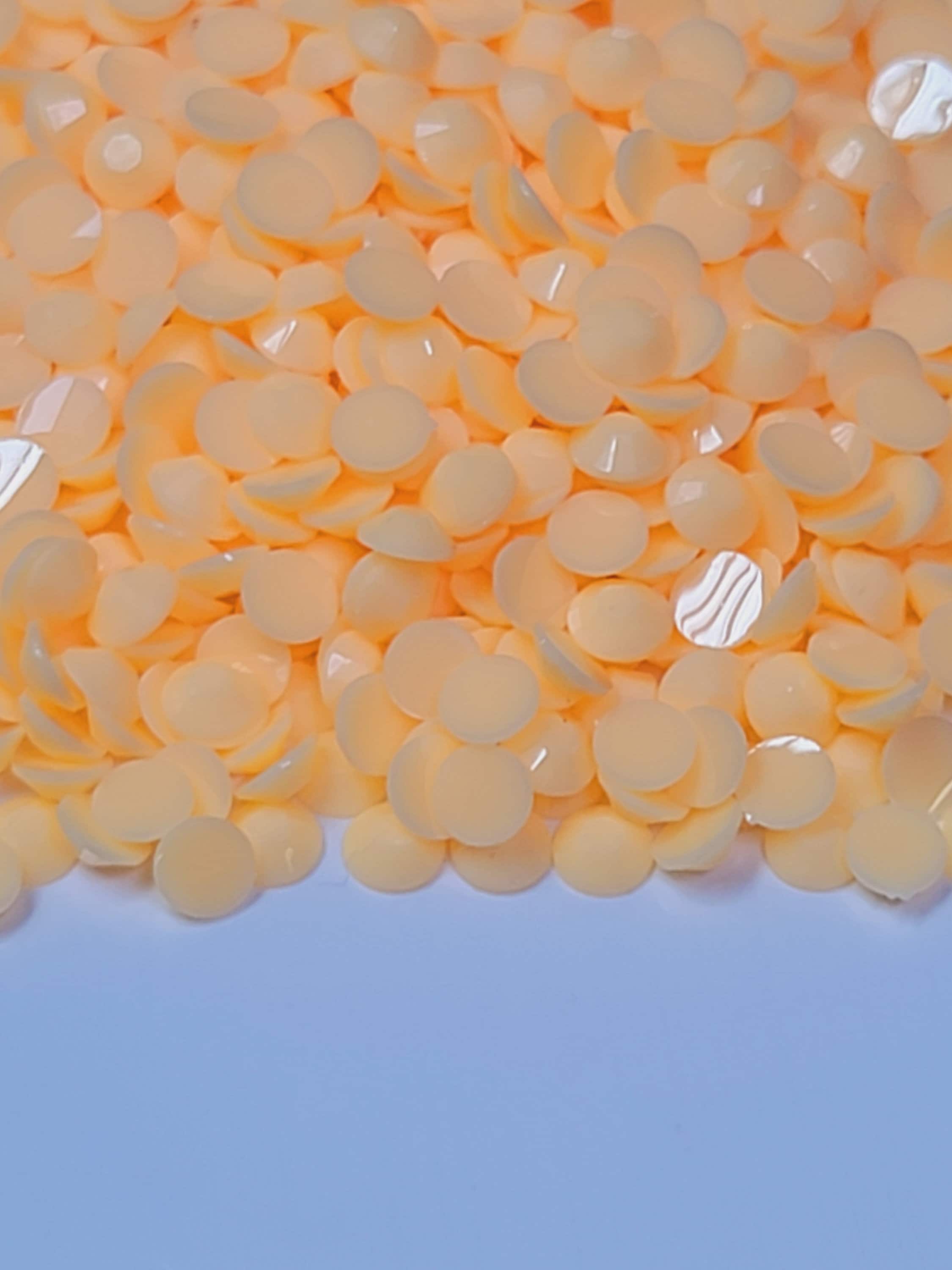 MACAROON OPAQUE CREAMSICLE Flatback Jelly Resin Rhinestones with No Ab Coating Choose Size  3mm 4mm 5mm