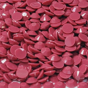 Clearance OPAQUE Reddish Brown Flatback Jelly Resin Rhinestones with No Ab Coating Choose Size  3mm 4mm 5mm