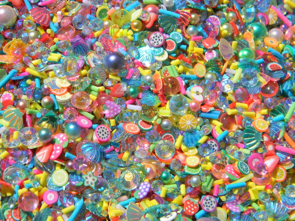 Elecrelive 100g Polymer Clay Slices - Mixed Flat Clay Beads For Resin & Crafts