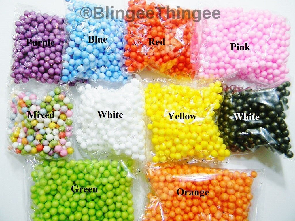 2000x Foam Balls 7-9mm Polystyrene Styrofoam DIY Gift Packing Mixed