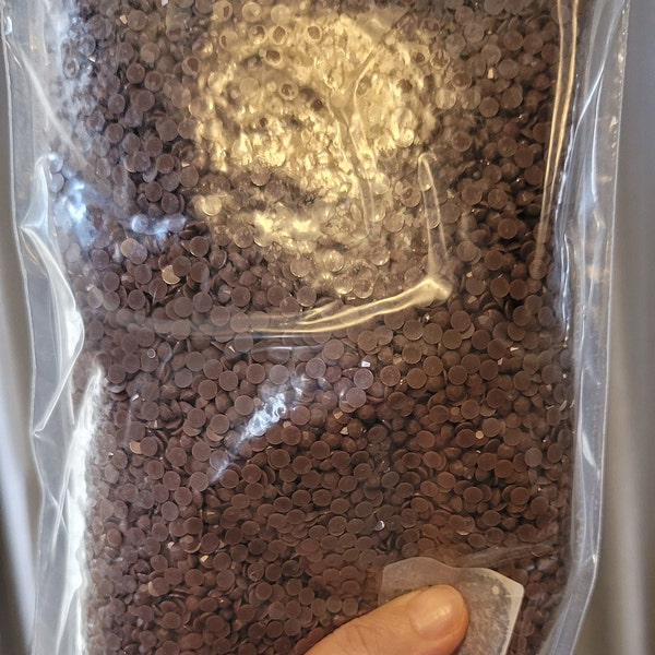 Clearance Wholesale Bulk Bags OPAQUE MEDIUM Brown Flatback Jelly Resin Rhinestones with No Ab Coating Choose Size  3mm 4mm 5mm