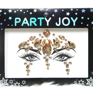 Face Gems Rhinestone Stickers Peel off and Stick Bling DIY Halloween Costume Rave Clubs Masquerade Party Crafts Decoration Makeup #3