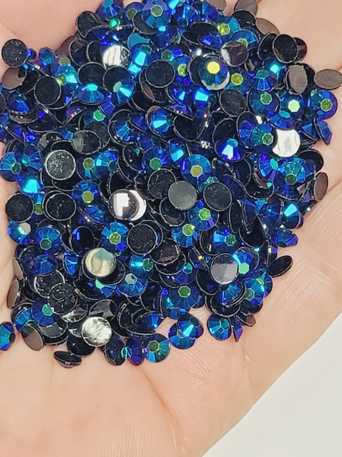 CLEARANCE Electric Blue AB Jelly RESIN Ab Flatback Rhinestones Choose ...