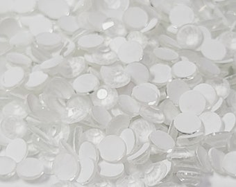 CLEARANCE WHITE  Glass Rhinestones Flatback Nonhotfix Bling Choose Size SS6/10/12/16/20/SS30