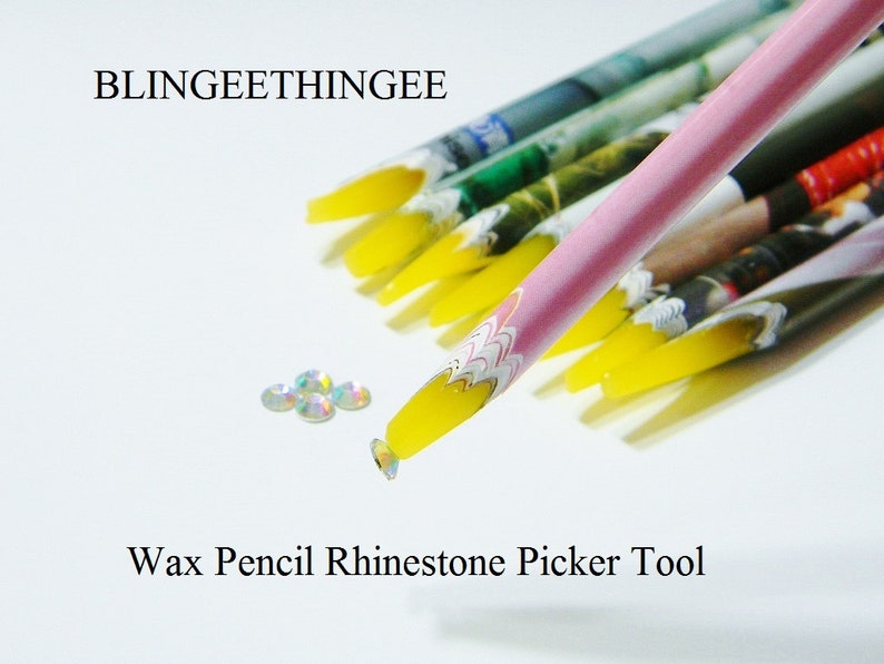 Sale 1 Piece Wax Pencil Rhinestone Picker Tool DIY Deco Bling Tool Craft Supplies Nail Art 