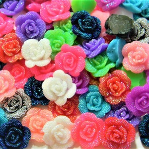 Small 3D Ab Rhinestone Flatback Resin Flowers Kawaii Cabochons Assorted Colors Phone Case Decoden Craft Embellishments Choose Color 1 Piece