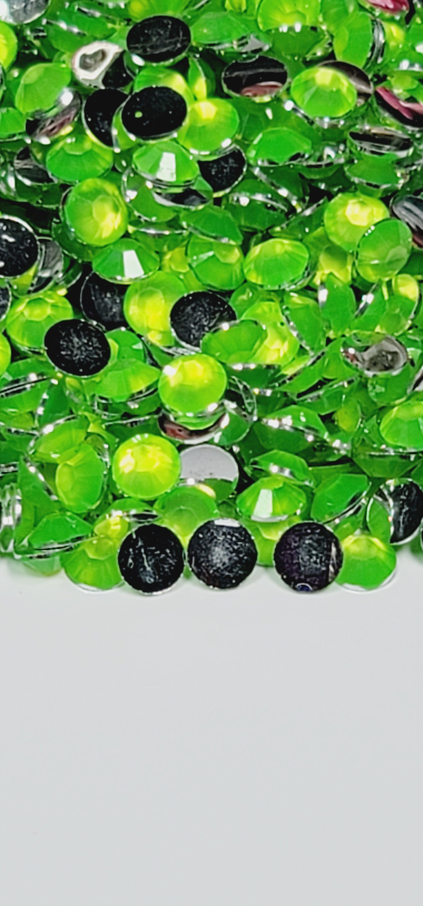 CLEARANCE Neon Green RESIN  Flatback Rhinestones Choose Color Size 3mm 4mm 5mm 6mm Bling Embellishments NonHotfix