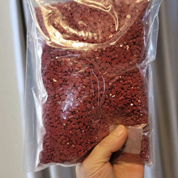 Clearance Wholesale Bulk Bags OPAQUE Reddish Brown Flatback Jelly Resin Rhinestones with No Ab Coating Choose Size  3mm 4mm 5mm