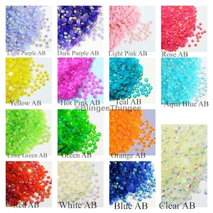 CLEARANCE 4mm Acrylic AB Rhinestones / Round Jelly Rhinestones (Acrylic /  Black) (150pcs) RHAC409